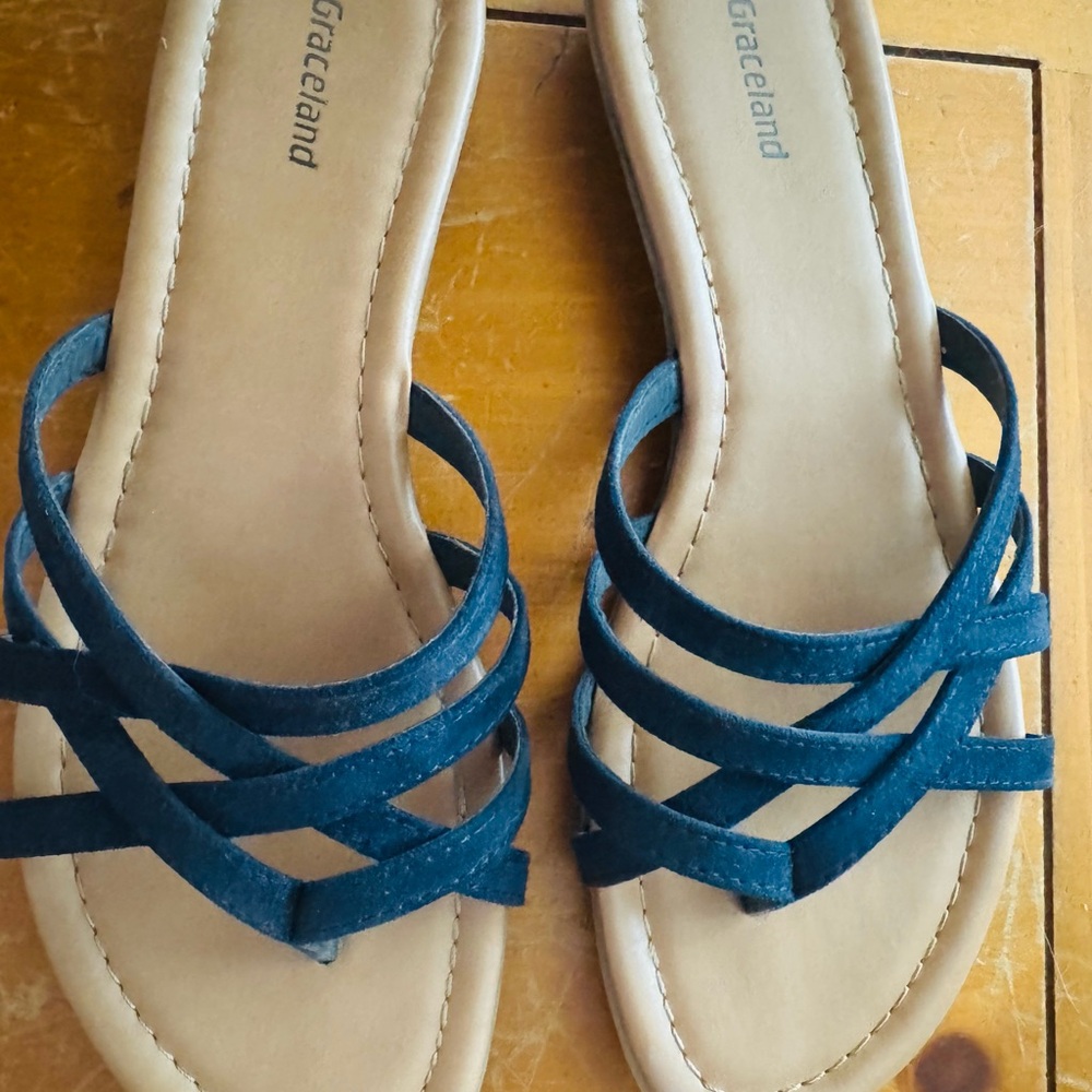Graceland Women's Blue Strappy Sandals
